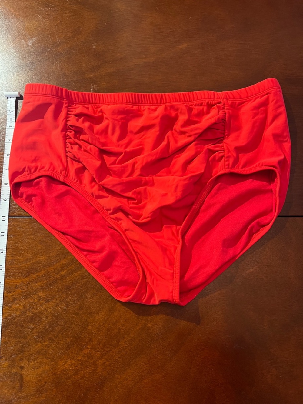 High-Waist Red Women's Bikini Bottoms